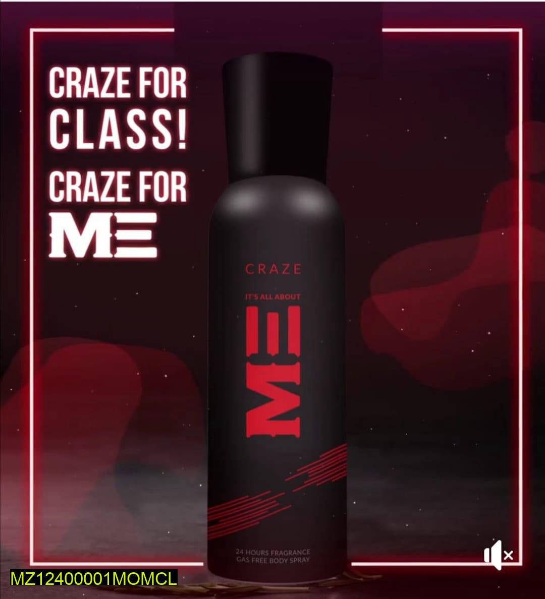 Craze For Class, Craze For Me Gas Free Body Spray
