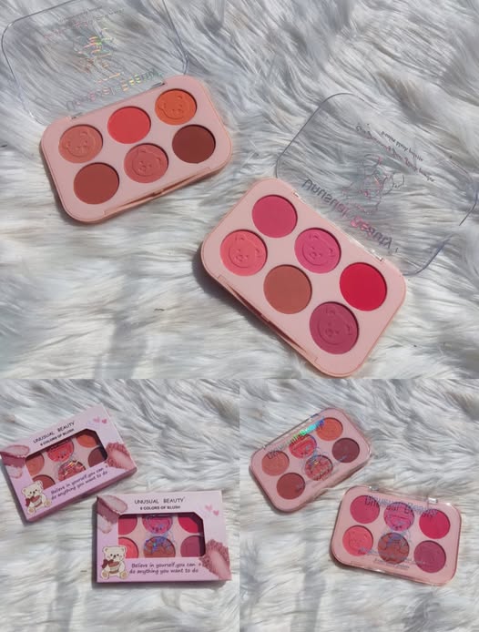 UNUSUAL BEAUTY 02 Pc 06 Color Matte Peachy Blush Palette