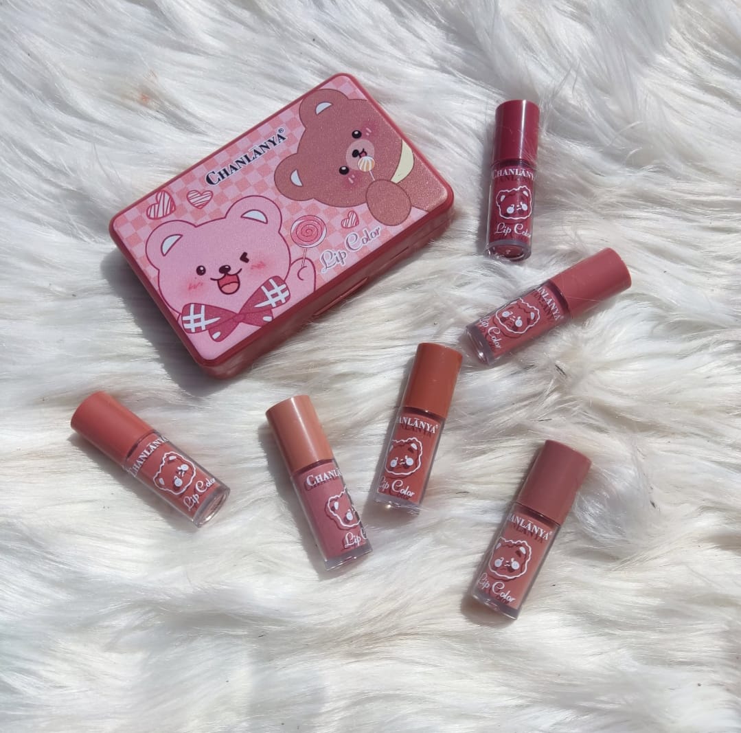 Chanlanya 06pc Matte Mini Lipgloss Kit 06 Shades