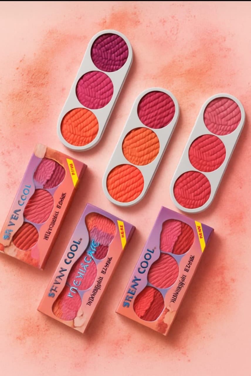 SEVEN COOL 03 Pc 3 in 1 Matte Blush Palette